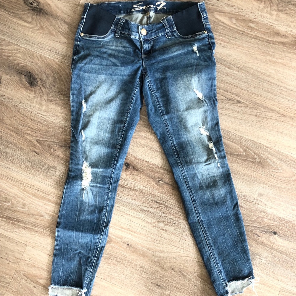 Blue denim Seven jeans (maternity)